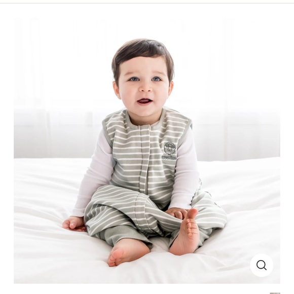 Woolino 4 Season Sleep Bag w/ Feet, Merino Wool & Organic Cotton, Birch Gray - Picture 7 of 10